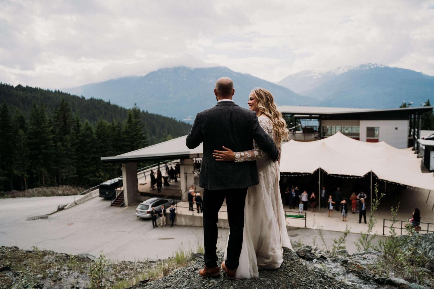 bride and groom at wedding