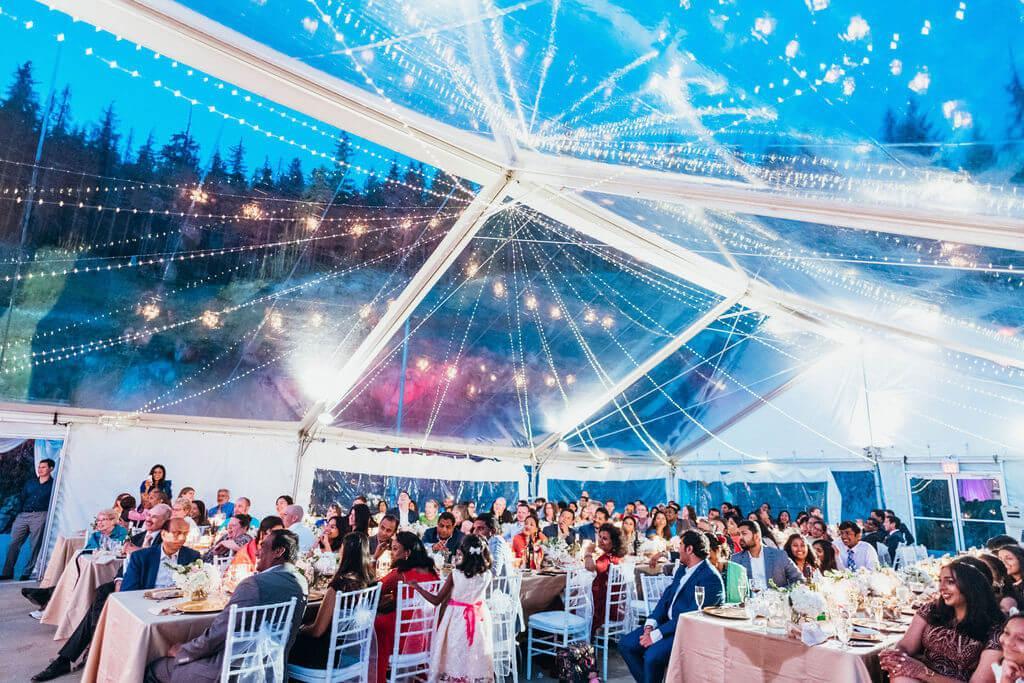 outdoor wedding reception