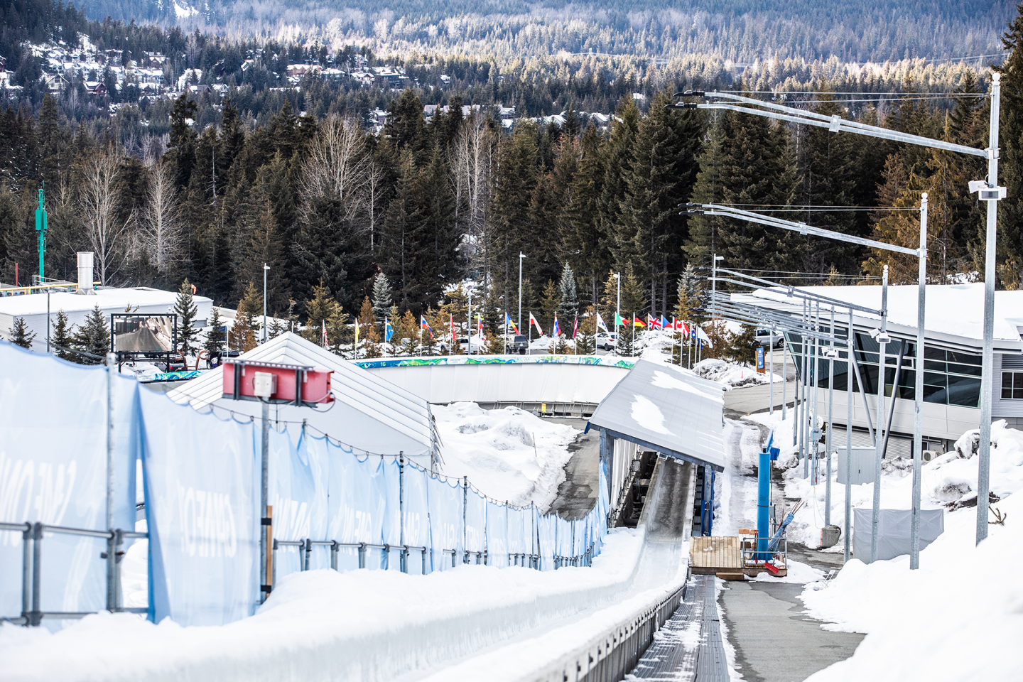 sliding centre aerial view