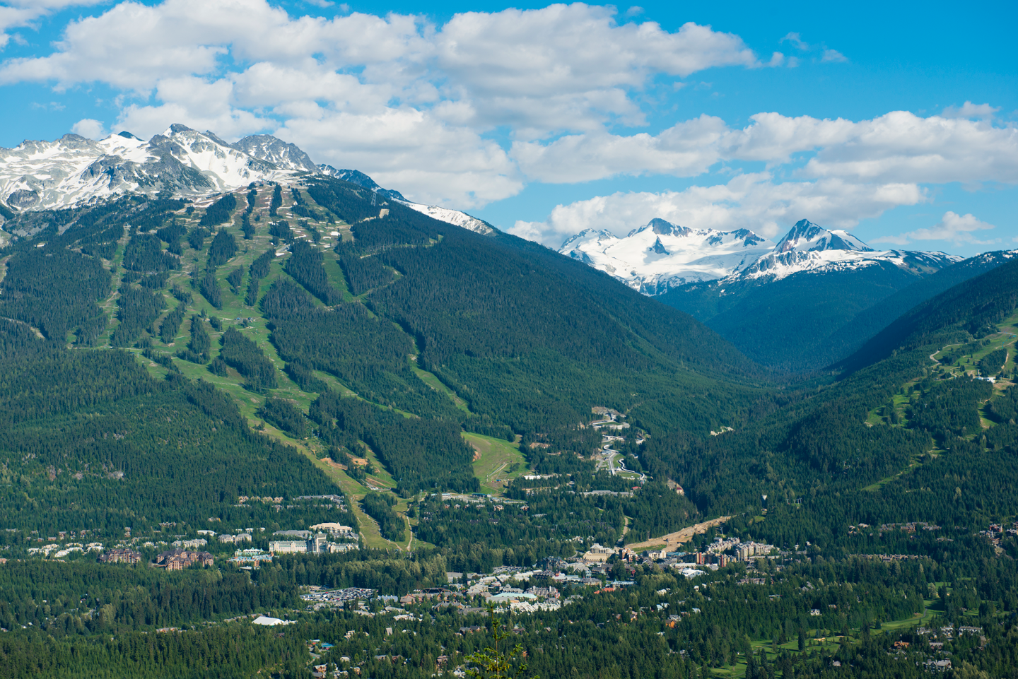 aerial view of whistler